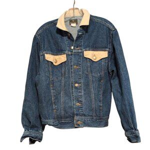 Vintage Blue Bay Jean Jacket in a Dark Wash Denim 90s trucker Western Wear Coat